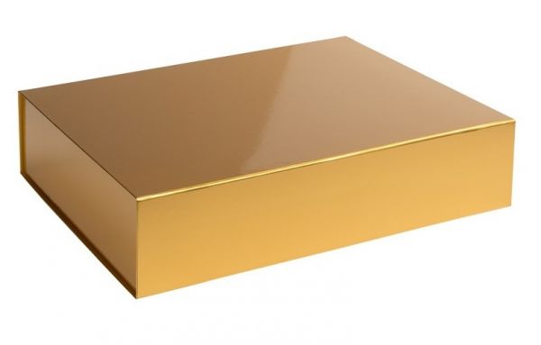Magnetbox glänzend gold - inklusive Holzwolle - sehr groß - Luxus -  Magnetverschluss - 350mm x 250 mm x 100 mm : : Bürobedarf &  Schreibwaren